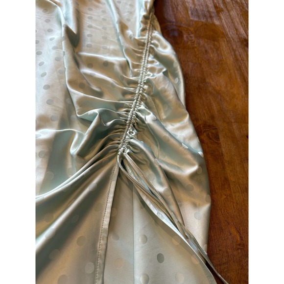 NWT Skies Are Blue Silky Polka Dot Mint Green Slip Dress Size Medium - Picture 7 of 13